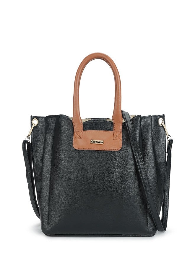 Fastrack Large Black Trendy Satchel Bag For Women - Image 1